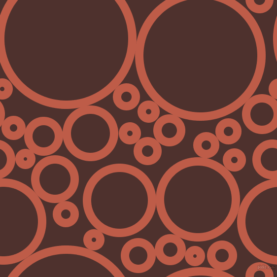 bubbles, circles, sponge, big, medium, small, 17 pixel line width, Flame Pea and Espresso circles bubbles sponge soap seamless tileable