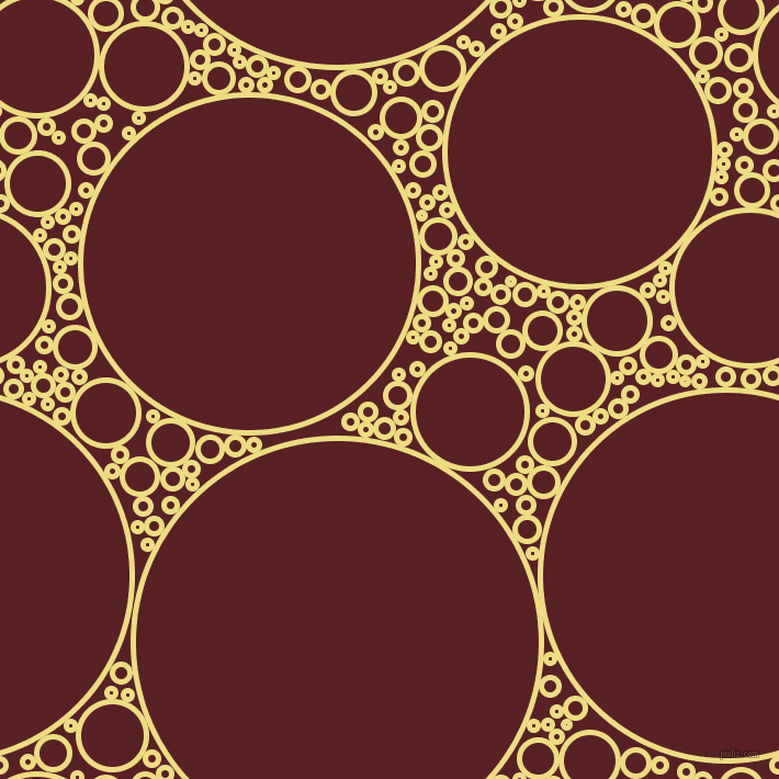 bubbles, circles, sponge, big, medium, small, 5 pixel line width, Flax and Burnt Crimson circles bubbles sponge soap seamless tileable