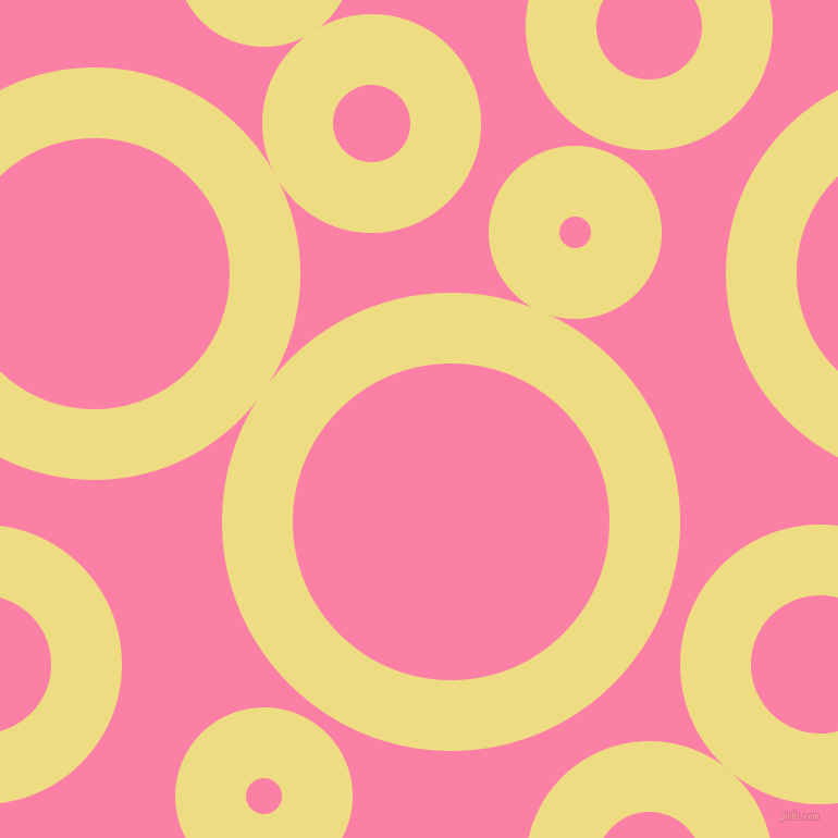 bubbles, circles, sponge, big, medium, small, 65 pixel line width, Flax and Tickle Me Pink circles bubbles sponge soap seamless tileable