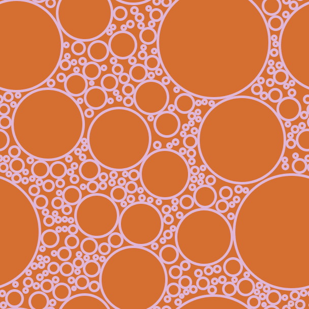 bubbles, circles, sponge, big, medium, small, 5 pixel line width, French Lilac and Tango circles bubbles sponge soap seamless tileable