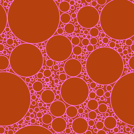 bubbles, circles, sponge, big, medium, small, 2 pixel line width, Fuchsia Pink and Rust circles bubbles sponge soap seamless tileable