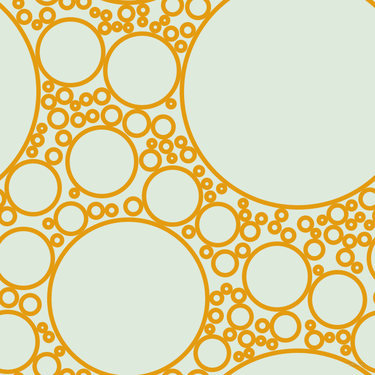 bubbles, circles, sponge, big, medium, small, 9 pixel line width, Gamboge and Apple Green circles bubbles sponge soap seamless tileable