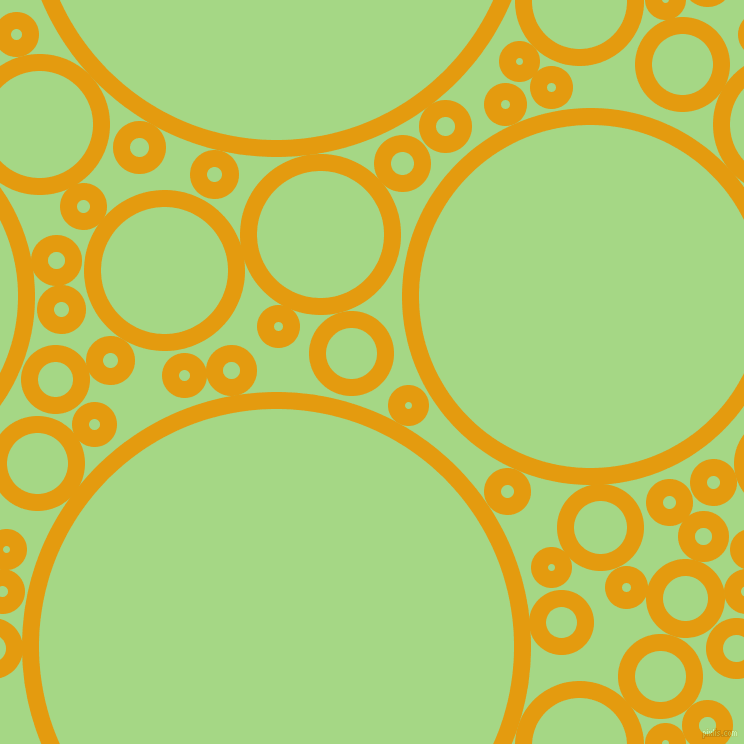 bubbles, circles, sponge, big, medium, small, 17 pixel line width, Gamboge and Feijoa circles bubbles sponge soap seamless tileable