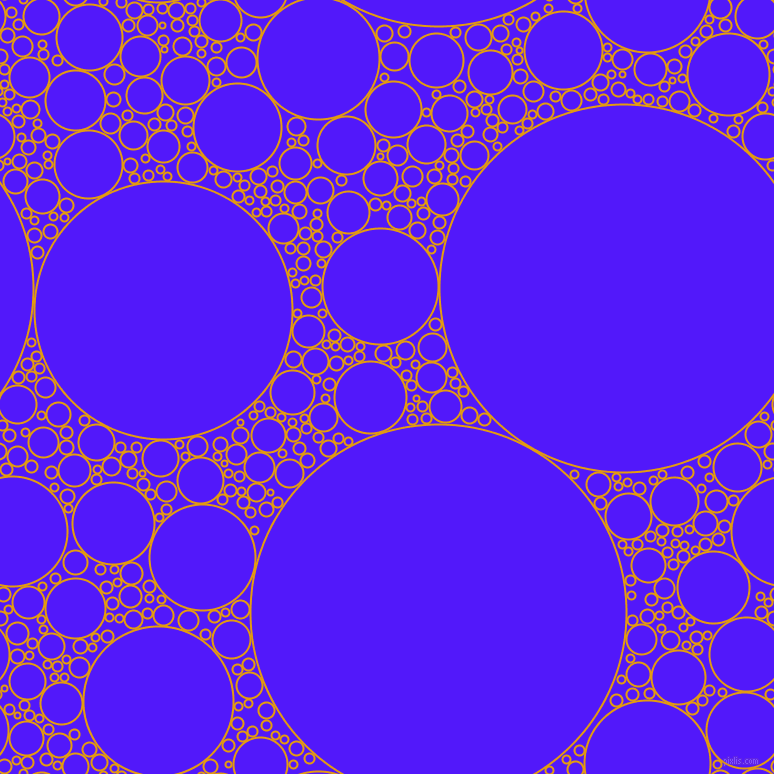 bubbles, circles, sponge, big, medium, small, 2 pixel line width, Gamboge and Han Purple circles bubbles sponge soap seamless tileable
