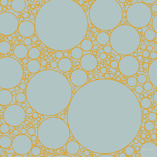 bubbles, circles, sponge, big, medium, small, 2 pixel line width, Gamboge and Jungle Mist circles bubbles sponge soap seamless tileable