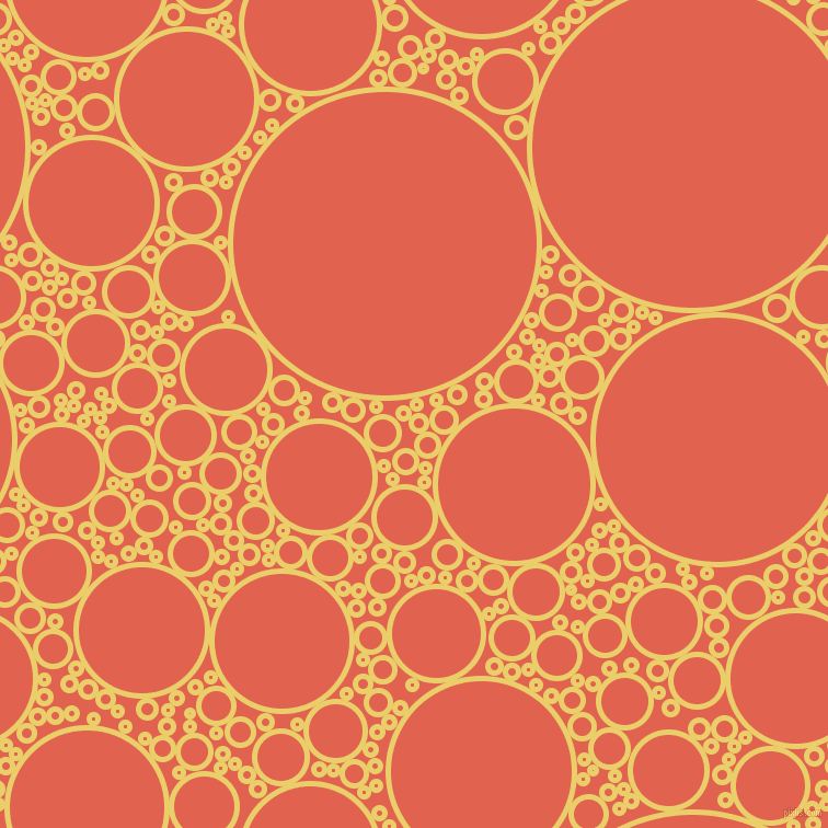 bubbles, circles, sponge, big, medium, small, 5 pixel line width, Golden Sand and Flamingo circles bubbles sponge soap seamless tileable