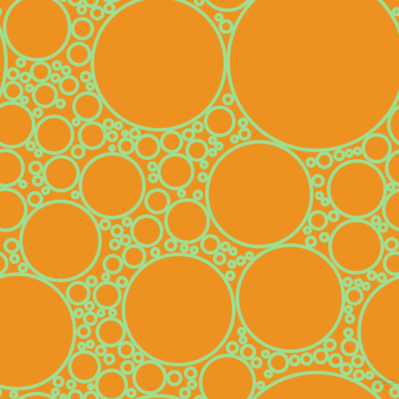 bubbles, circles, sponge, big, medium, small, 5 pixel line width, Granny Smith Apple and Carrot Orange circles bubbles sponge soap seamless tileable