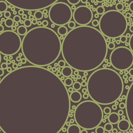 bubbles, circles, sponge, big, medium, small, 5 pixel line width, Green Smoke and Woody Brown circles bubbles sponge soap seamless tileable