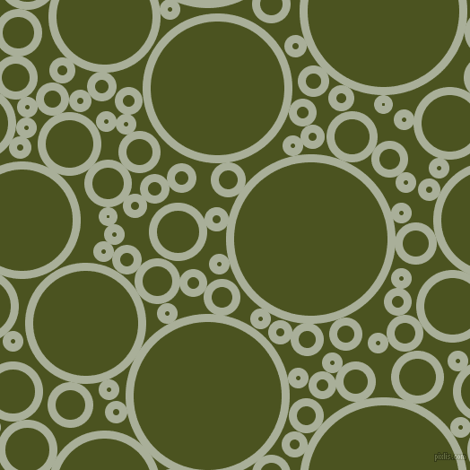 bubbles, circles, sponge, big, medium, small, 9 pixel line width, Green Spring and Army green circles bubbles sponge soap seamless tileable