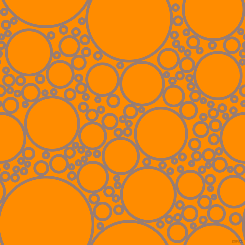 bubbles, circles, sponge, big, medium, small, 9 pixel line width, Hemp and Dark Orange circles bubbles sponge soap seamless tileable