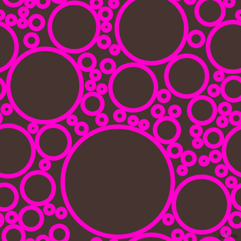 bubbles, circles, sponge, big, medium, small, 9 pixel line width, Hot Magenta and Cedar circles bubbles sponge soap seamless tileable