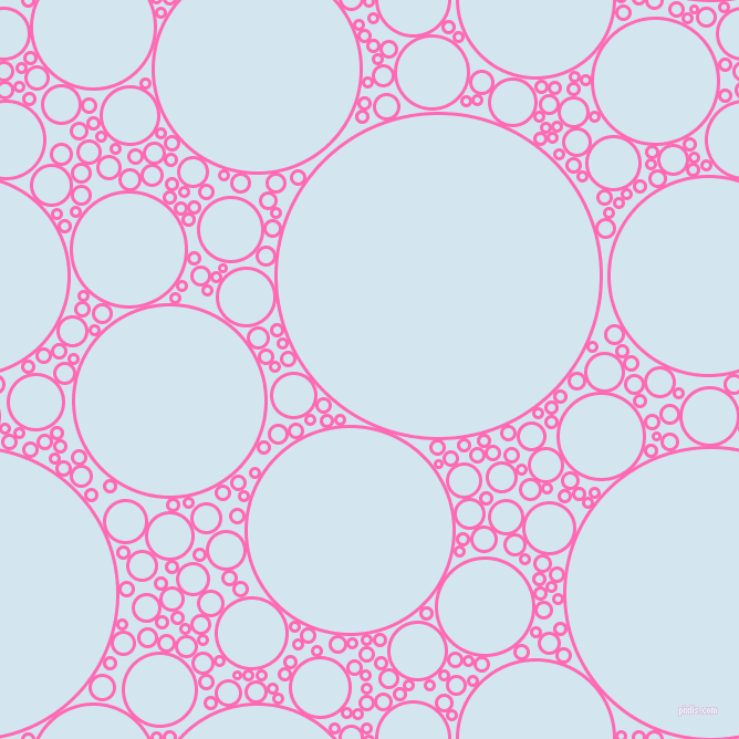 bubbles, circles, sponge, big, medium, small, 3 pixel line width, Hot Pink and Pattens Blue circles bubbles sponge soap seamless tileable