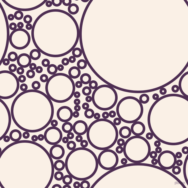 bubbles, circles, sponge, big, medium, small, 9 pixel line width, Hot Purple and Linen circles bubbles sponge soap seamless tileable