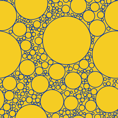 bubbles, circles, sponge, big, medium, small, 2 pixel line width, International Klein Blue and Turbo circles bubbles sponge soap seamless tileable