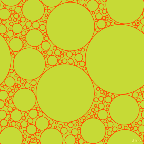 bubbles, circles, sponge, big, medium, small, 2 pixel line width, International Orange and Las Palmas circles bubbles sponge soap seamless tileable