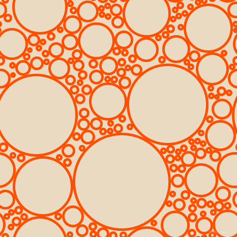 bubbles, circles, sponge, big, medium, small, 5 pixel line width, International Orange and Solitaire circles bubbles sponge soap seamless tileable