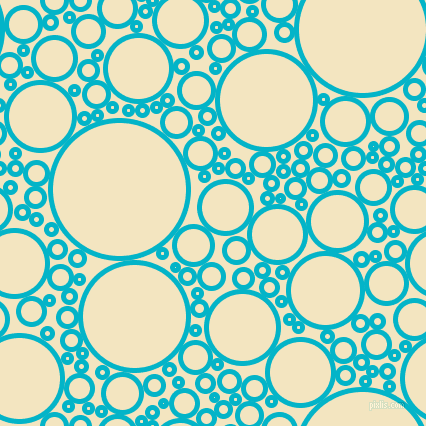 bubbles, circles, sponge, big, medium, small, 5 pixel line width, Iris Blue and Milk Punch circles bubbles sponge soap seamless tileable