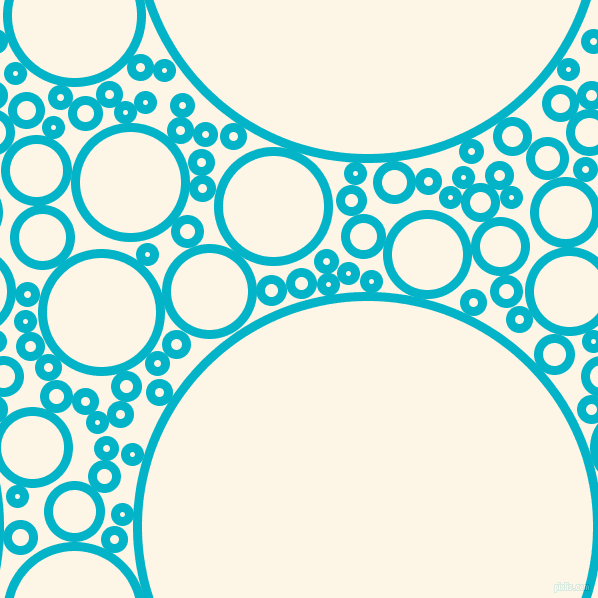 bubbles, circles, sponge, big, medium, small, 9 pixel line width, Iris Blue and Old Lace circles bubbles sponge soap seamless tileable
