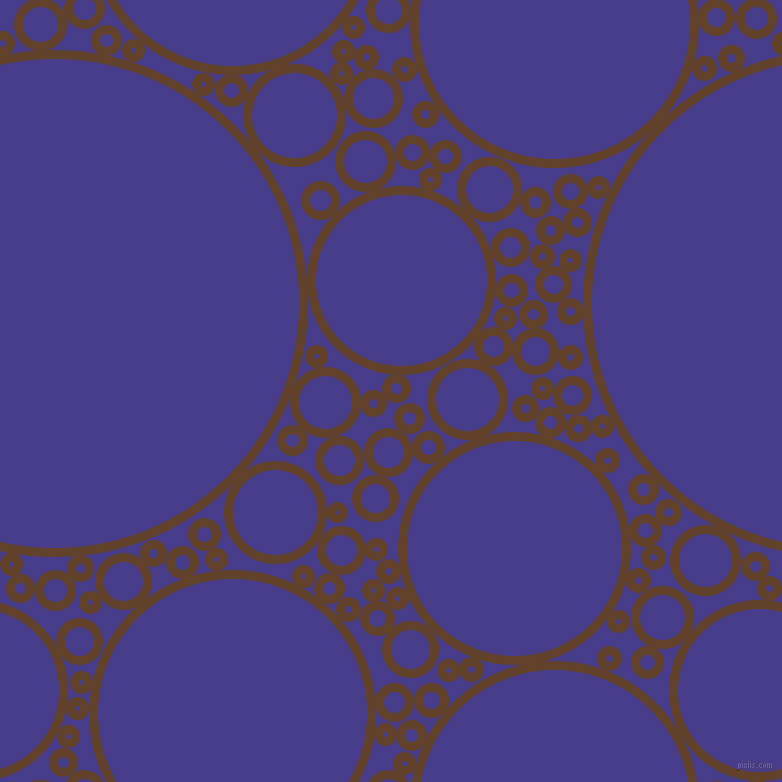 bubbles, circles, sponge, big, medium, small, 9 pixel line width, Irish Coffee and Dark Slate Blue circles bubbles sponge soap seamless tileable