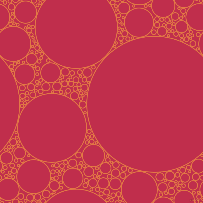 bubbles, circles, sponge, big, medium, small, 3 pixel line width, Jaffa and Old Rose circles bubbles sponge soap seamless tileable
