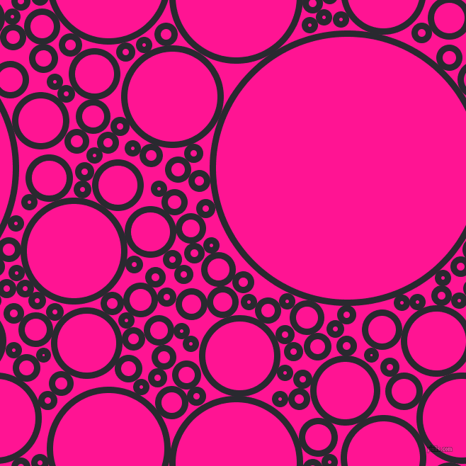 bubbles, circles, sponge, big, medium, small, 9 pixel line width, Jaguar and Deep Pink circles bubbles sponge soap seamless tileable