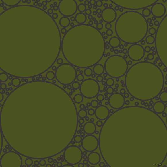bubbles, circles, sponge, big, medium, small, 5 pixel line width, Kilamanjaro and Army green circles bubbles sponge soap seamless tileable
