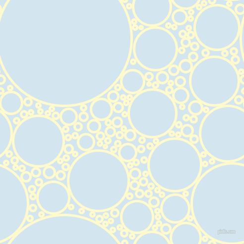 bubbles, circles, sponge, big, medium, small, 5 pixel line width, Lemon Chiffon and Pattens Blue circles bubbles sponge soap seamless tileable