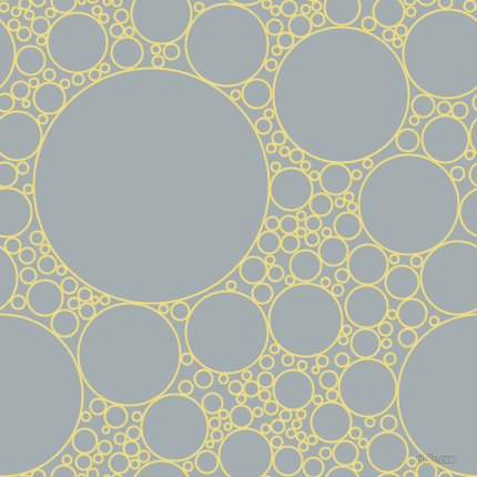 bubbles, circles, sponge, big, medium, small, 2 pixel line width, Light Goldenrod and Gull Grey circles bubbles sponge soap seamless tileable