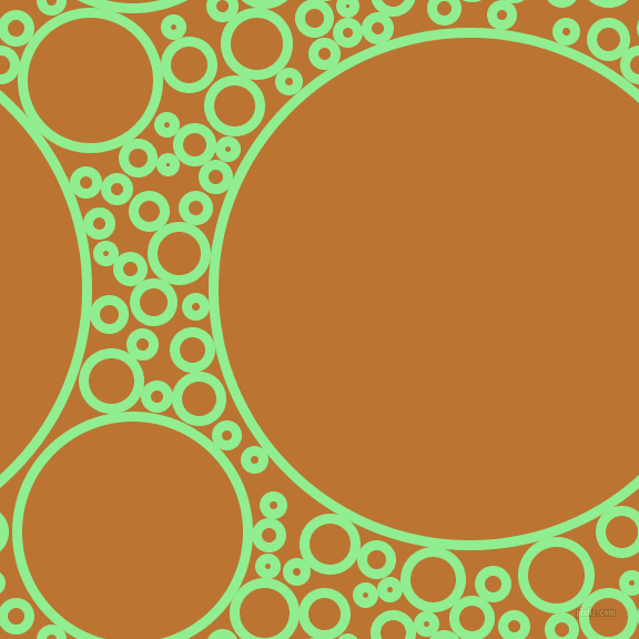 bubbles, circles, sponge, big, medium, small, 9 pixel line width, Light Green and Meteor circles bubbles sponge soap seamless tileable
