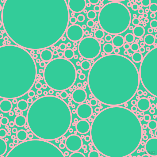 bubbles, circles, sponge, big, medium, small, 5 pixel line width, Light Pink and Shamrock circles bubbles sponge soap seamless tileable