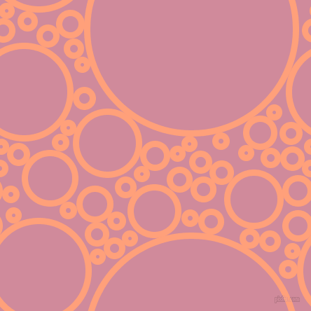 bubbles, circles, sponge, big, medium, small, 9 pixel line width, Light Salmon and Can Can circles bubbles sponge soap seamless tileable