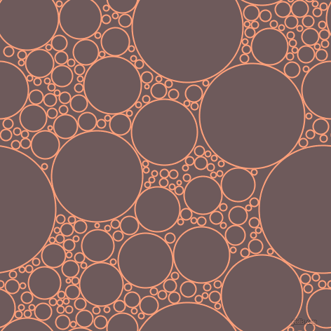 bubbles, circles, sponge, big, medium, small, 2 pixel line width, Light Salmon and Falcon circles bubbles sponge soap seamless tileable