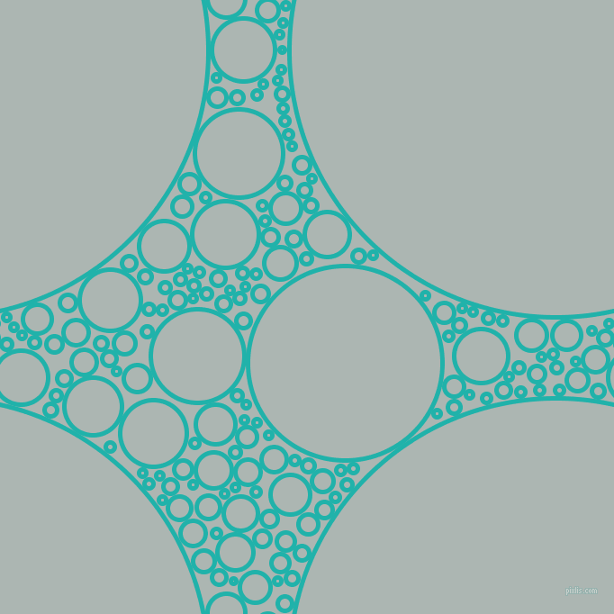 bubbles, circles, sponge, big, medium, small, 5 pixel line width, Light Sea Green and Periglacial Blue circles bubbles sponge soap seamless tileable