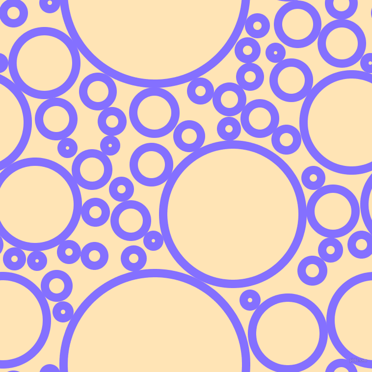 bubbles, circles, sponge, big, medium, small, 17 pixel line width, Light Slate Blue and Moccasin circles bubbles sponge soap seamless tileable