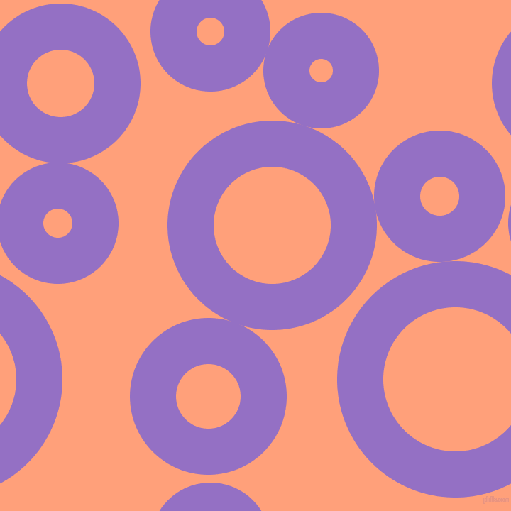 bubbles, circles, sponge, big, medium, small, 65 pixel line width, Lilac Bush and Light Salmon circles bubbles sponge soap seamless tileable