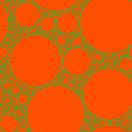 bubbles, circles, sponge, big, medium, small, 5 pixel line width, Limeade and International Orange circles bubbles sponge soap seamless tileable