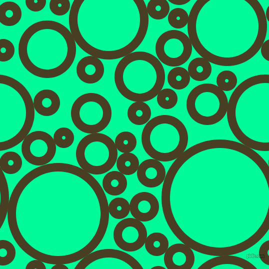 bubbles, circles, sponge, big, medium, small, 17 pixel line width, Madras and Medium Spring Green circles bubbles sponge soap seamless tileable
