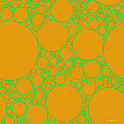 bubbles, circles, sponge, big, medium, small, 2 pixel line width, Malachite and Gamboge circles bubbles sponge soap seamless tileable