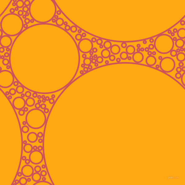 bubbles, circles, sponge, big, medium, small, 5 pixel line width, Mandy and Dark Tangerine circles bubbles sponge soap seamless tileable