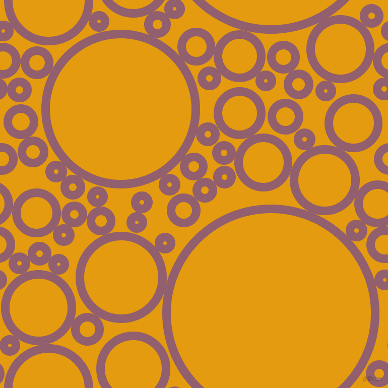 bubbles, circles, sponge, big, medium, small, 17 pixel line width, Mauve Taupe and Gamboge circles bubbles sponge soap seamless tileable