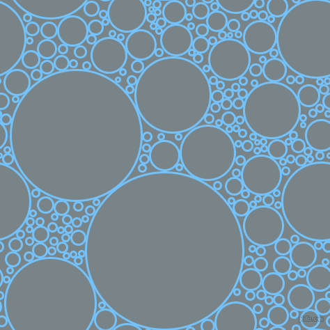bubbles, circles, sponge, big, medium, small, 3 pixel line width, Maya Blue and Regent Grey circles bubbles sponge soap seamless tileable