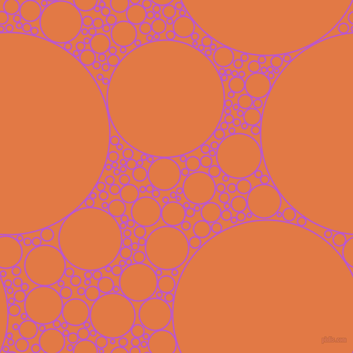 bubbles, circles, sponge, big, medium, small, 2 pixel line width, Medium Orchid and Jaffa circles bubbles sponge soap seamless tileable