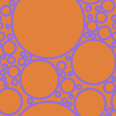 bubbles, circles, sponge, big, medium, small, 9 pixel line width, Medium Purple and Tree Poppy circles bubbles sponge soap seamless tileable