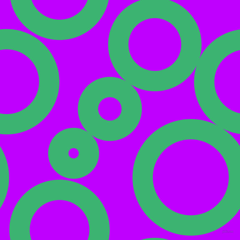 bubbles, circles, sponge, big, medium, small, 65 pixel line width, Medium Sea Green and Electric Purple circles bubbles sponge soap seamless tileable
