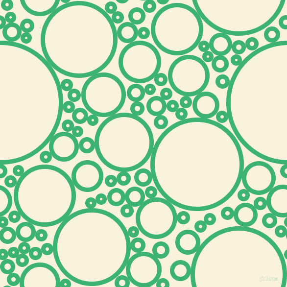 bubbles, circles, sponge, big, medium, small, 9 pixel line width, Medium Sea Green and Off Yellow circles bubbles sponge soap seamless tileable