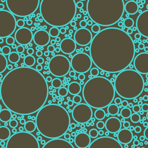 bubbles, circles, sponge, big, medium, small, 5 pixel line width, Medium Turquoise and Panda circles bubbles sponge soap seamless tileable