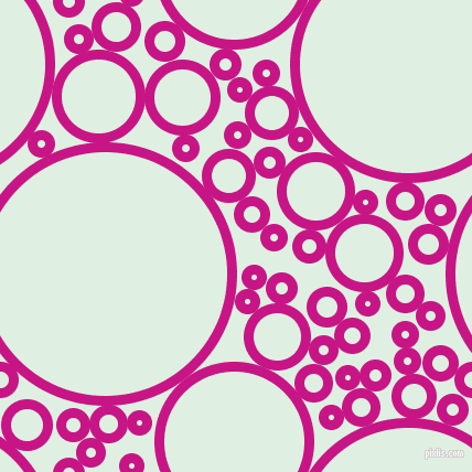 bubbles, circles, sponge, big, medium, small, 9 pixel line width, Medium Violet Red and Off Green circles bubbles sponge soap seamless tileable