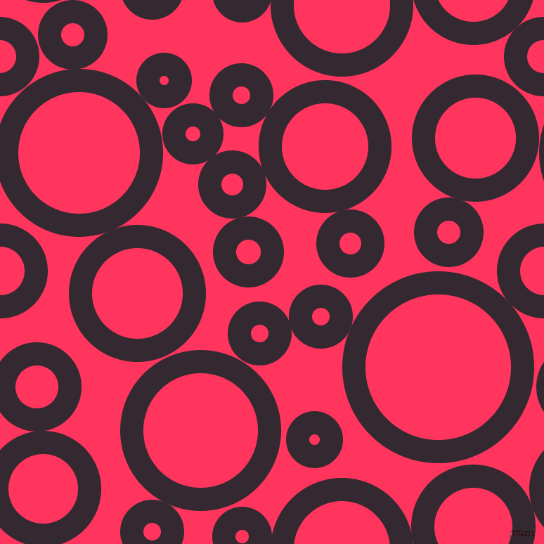 bubbles, circles, sponge, big, medium, small, 33 pixel line width, Melanzane and Radical Red circles bubbles sponge soap seamless tileable