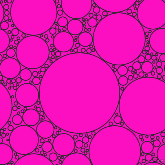 bubbles, circles, sponge, big, medium, small, 3 pixel line width, Melanzane and Shocking Pink circles bubbles sponge soap seamless tileable