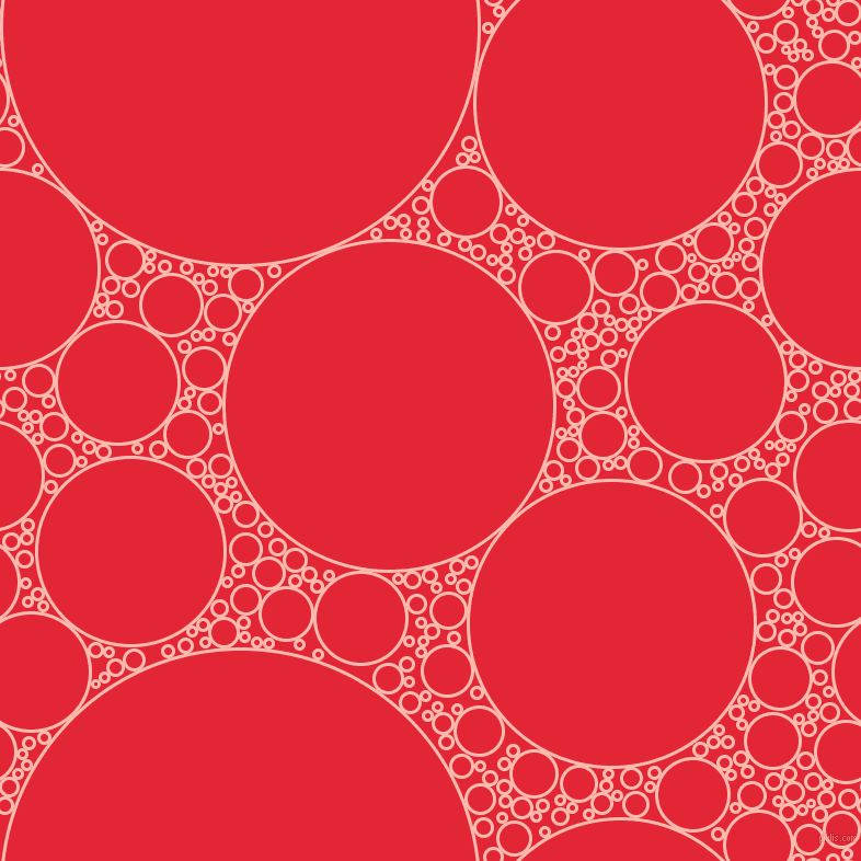 bubbles, circles, sponge, big, medium, small, 3 pixel line width, Melon and Alizarin circles bubbles sponge soap seamless tileable